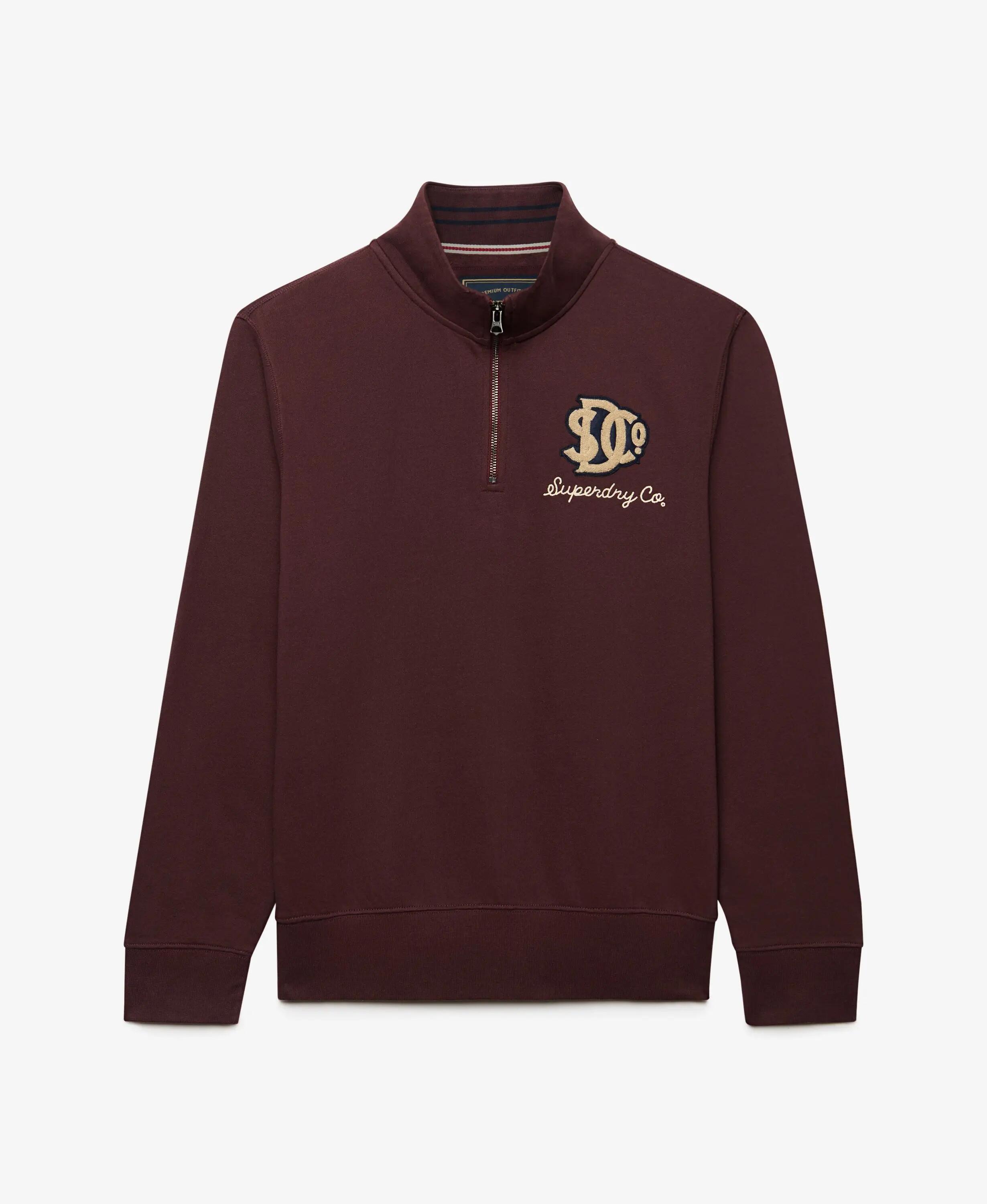 superdry Vintage Athletic Half Zip Sweatshirt — mezza zip in pile spazzolato 7/7