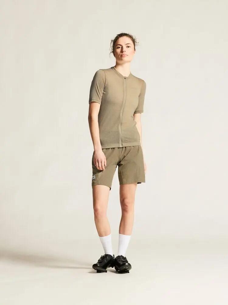 craft T-shirt de ciclismo Everyday Wool SS Jersey W em lã merino - Hay/Melange 7/7