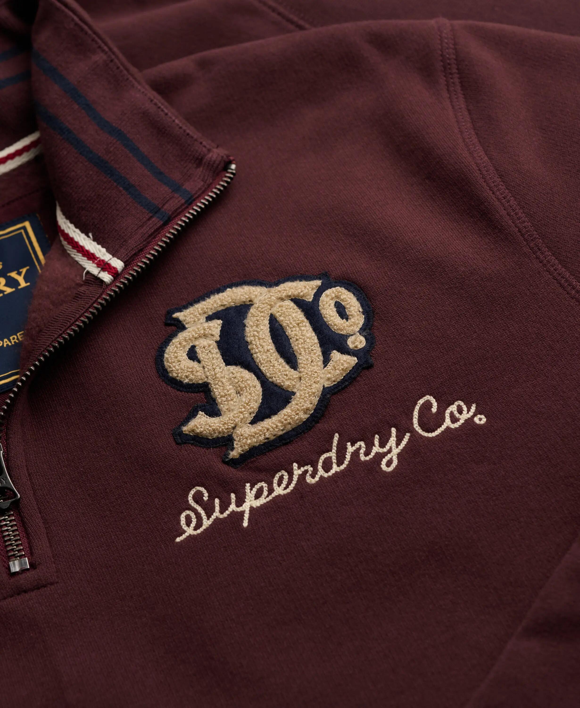 superdry Vintage Athletic Half Zip Sweatshirt — mezza zip in pile spazzolato 6/7