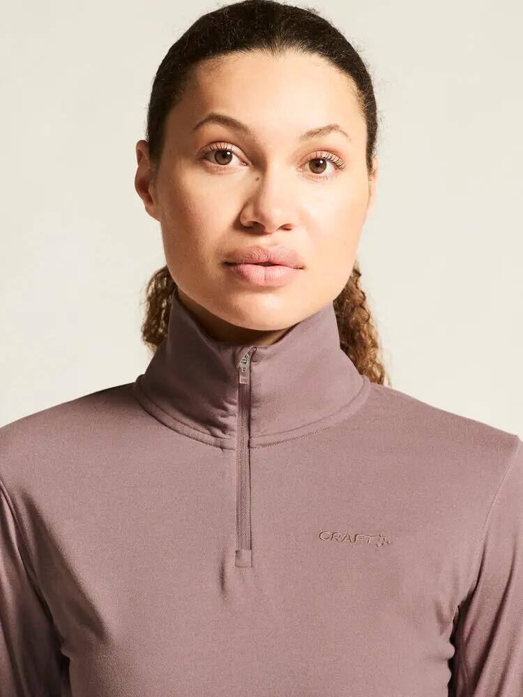 craft Flow HZ LS W t-shirt mulher manga comprida com gola alta e zip, poliéster 4/7