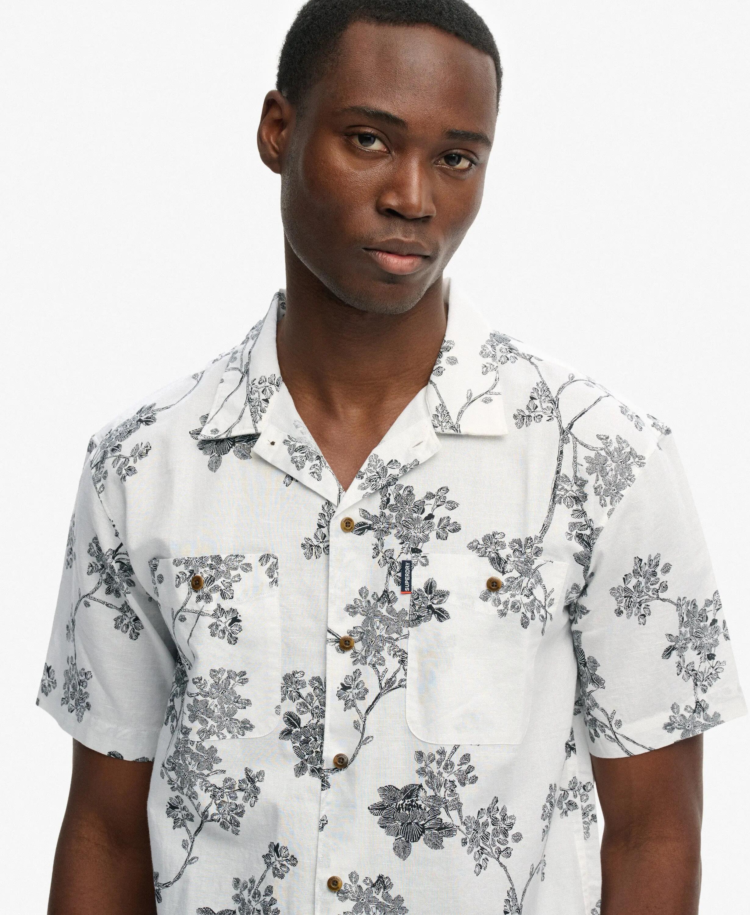 superdry Short Sleeve Beach Shirt linho e algodão – corte relaxed 4/7