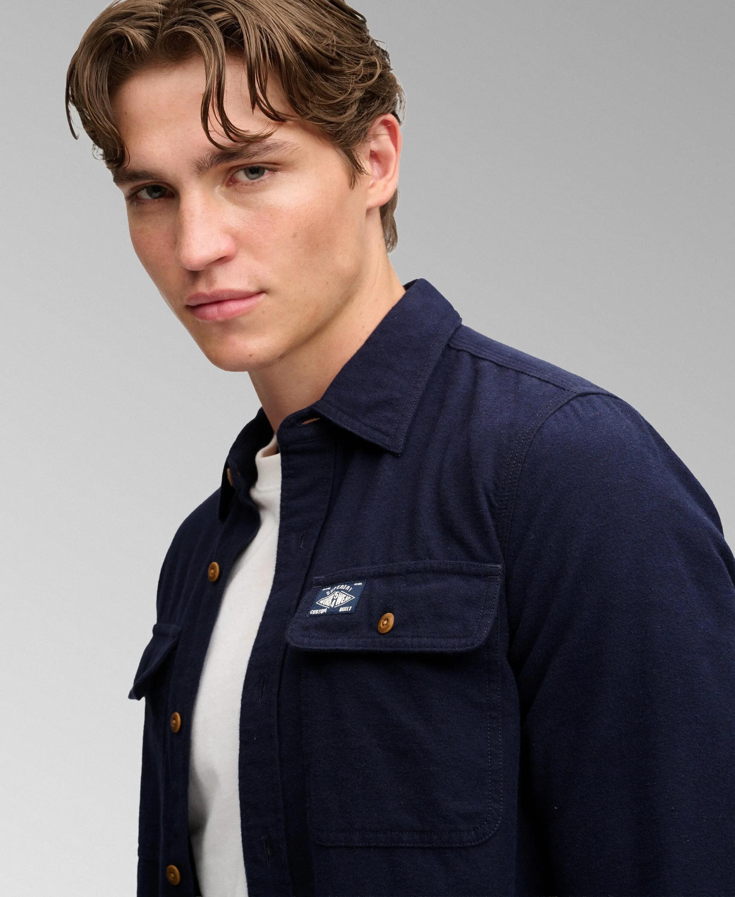 superdry Overshirt Trailsman Relaxed Fit en algodón orgánico - DEEP NAVY 4/7