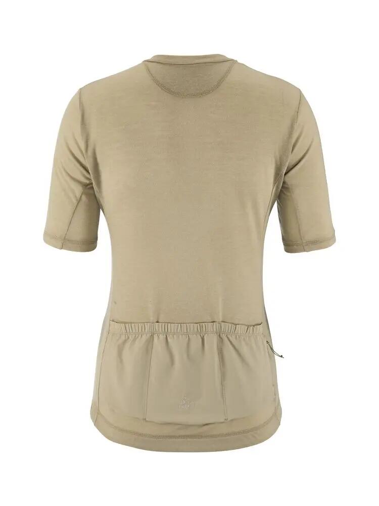 craft T-shirt de ciclismo Everyday Wool SS Jersey W em lã merino - Hay/Melange 3/7