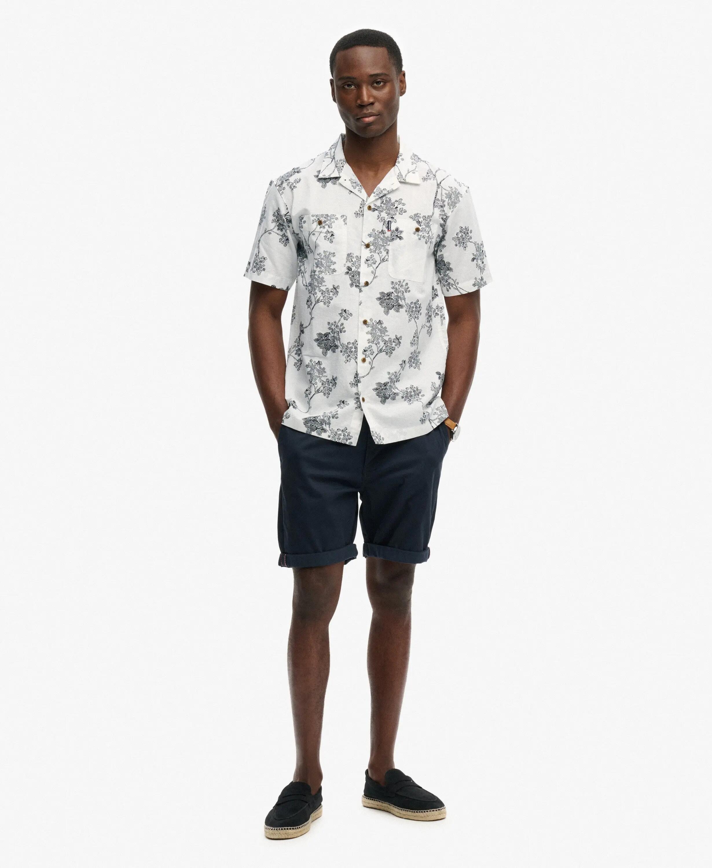 superdry Short Sleeve Beach Shirt linho e algodão – corte relaxed 3/7