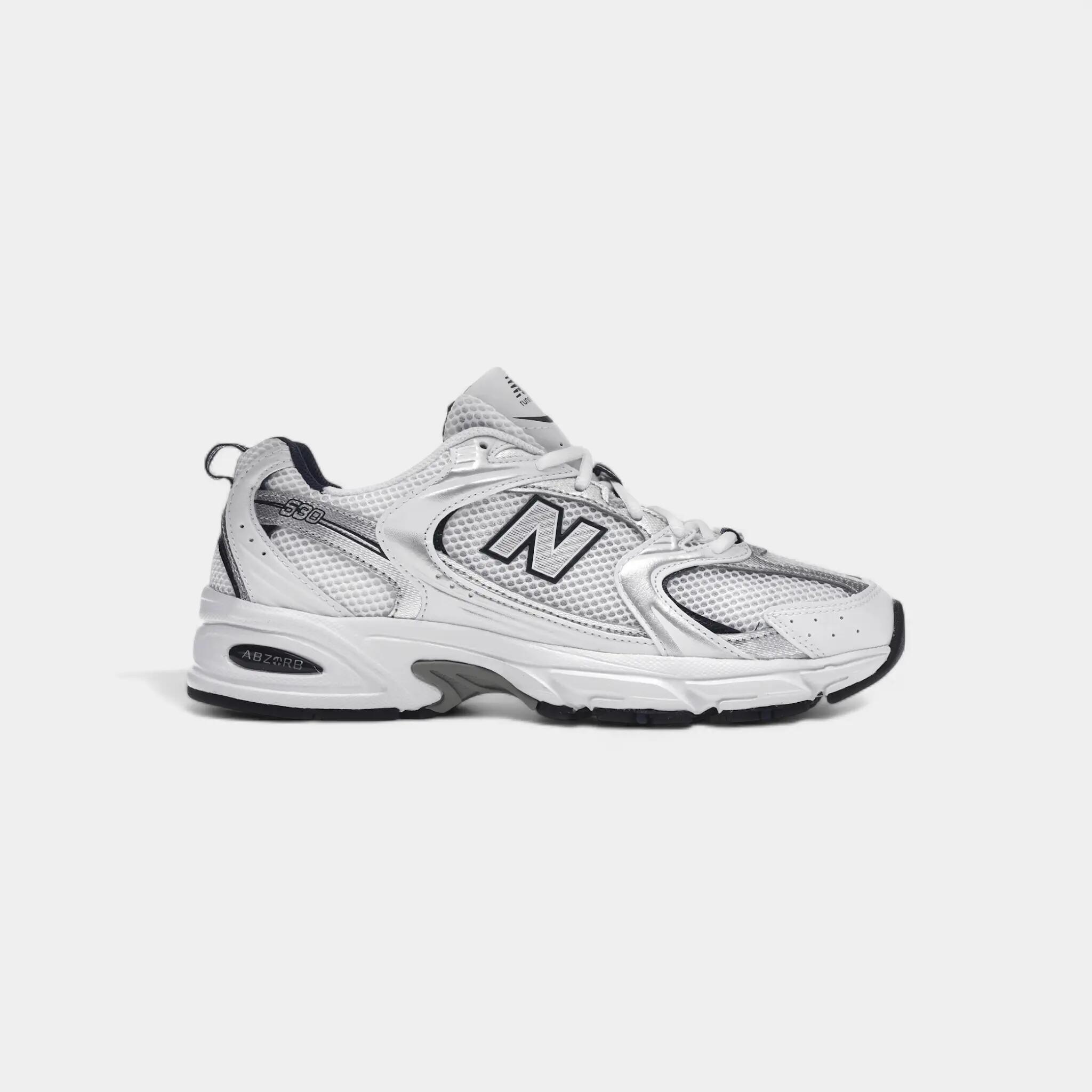 New Balance 530 White Silver Navy 1/2