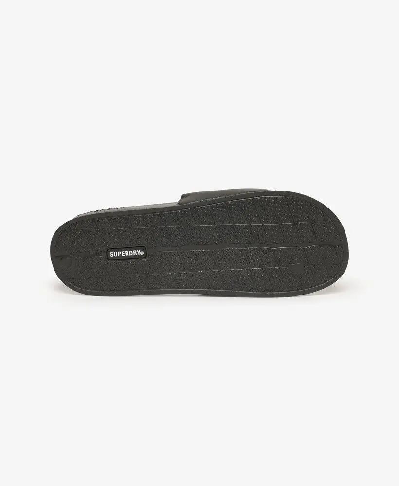 superdry Core Pool Sliders - Slippers zwart/wit met gevoerde band 7/7