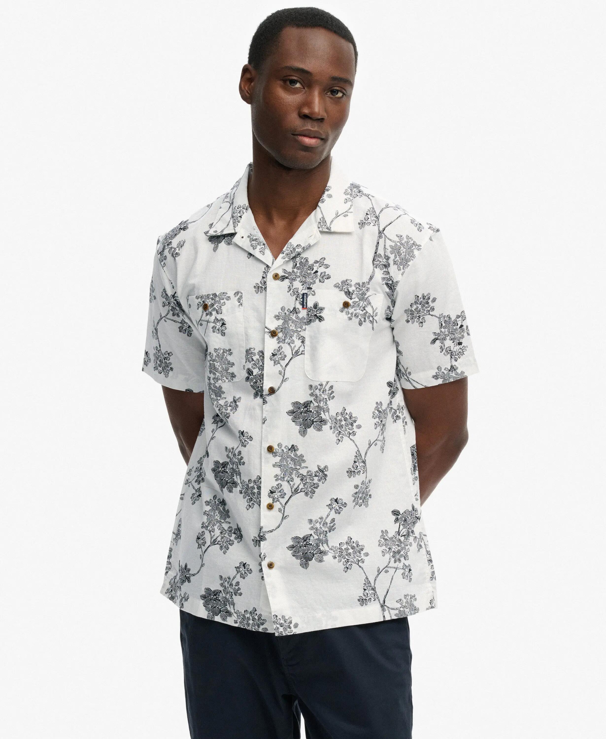 superdry Short Sleeve Beach Shirt linho e algodão – corte relaxed 2/7