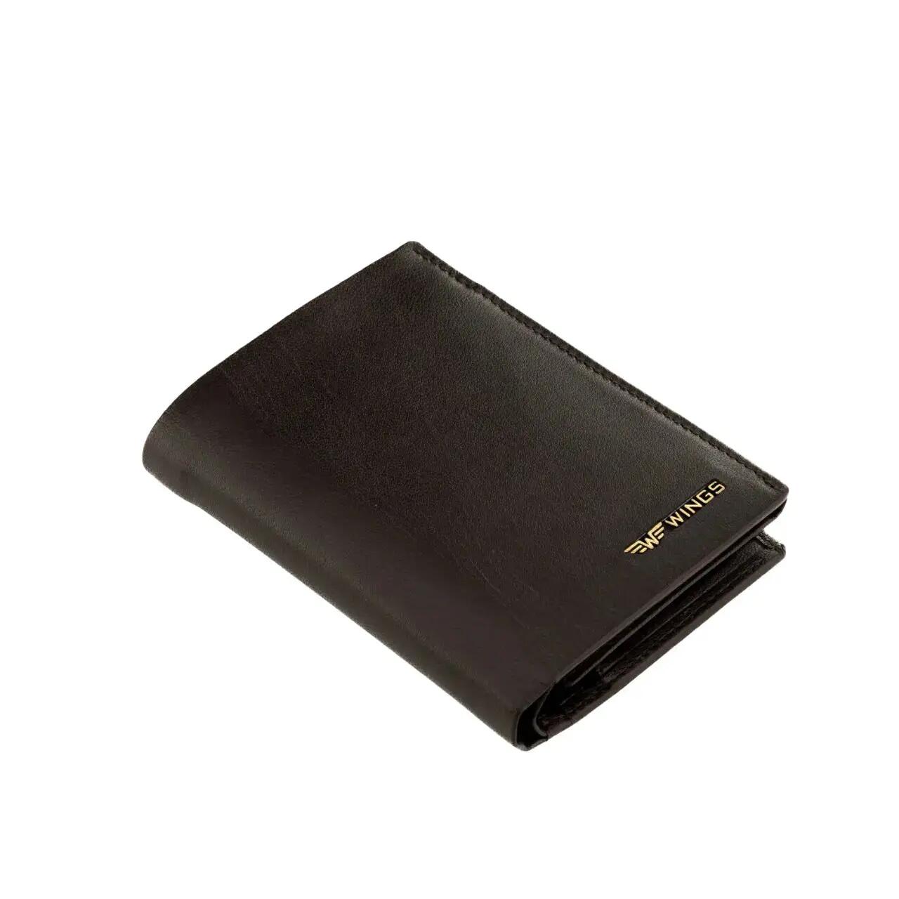 WINGS Portefeuille homme en cuir de chèvre marron 5/8