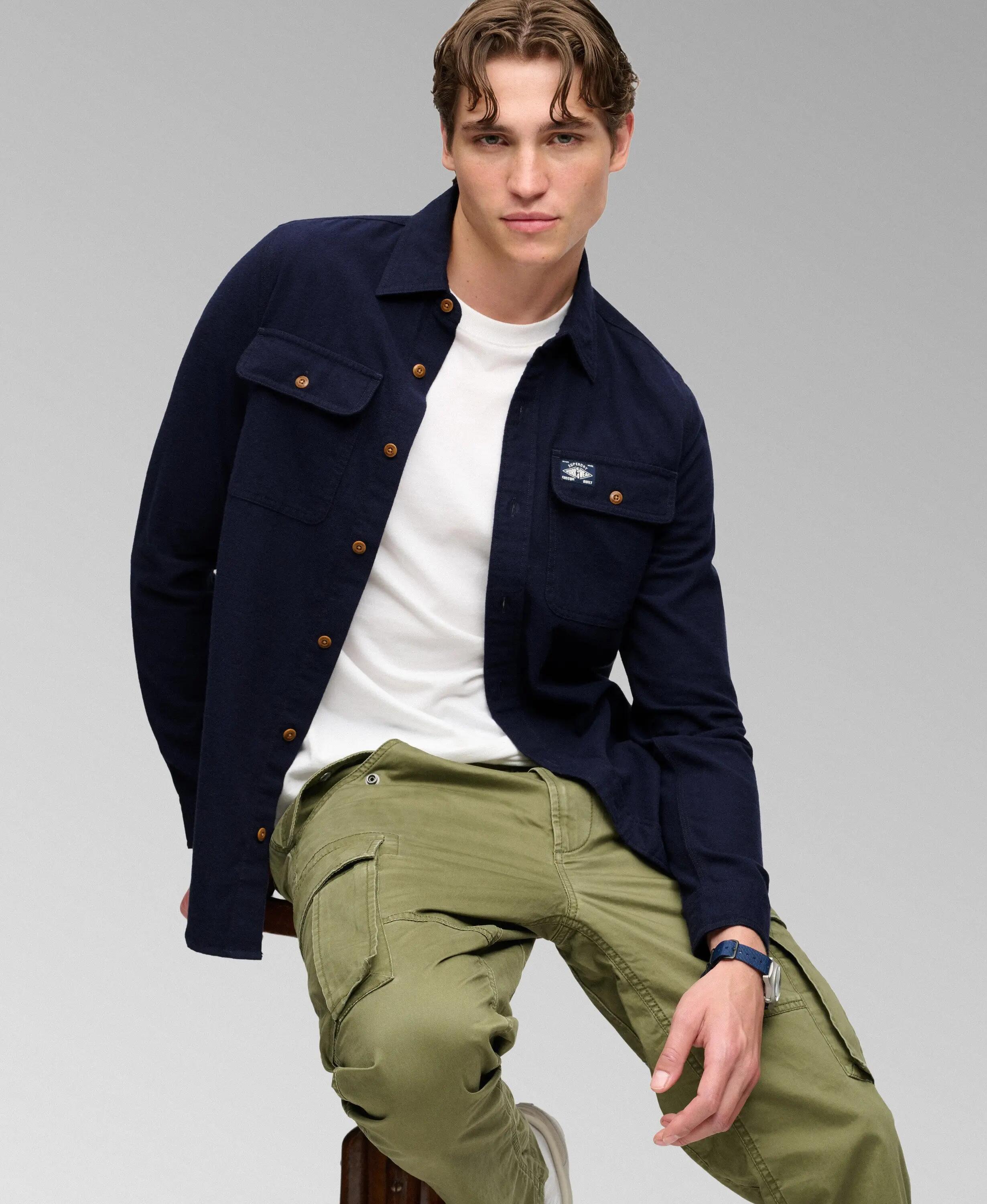 superdry Overshirt Trailsman Relaxed Fit en algodón orgánico - DEEP NAVY 2/7