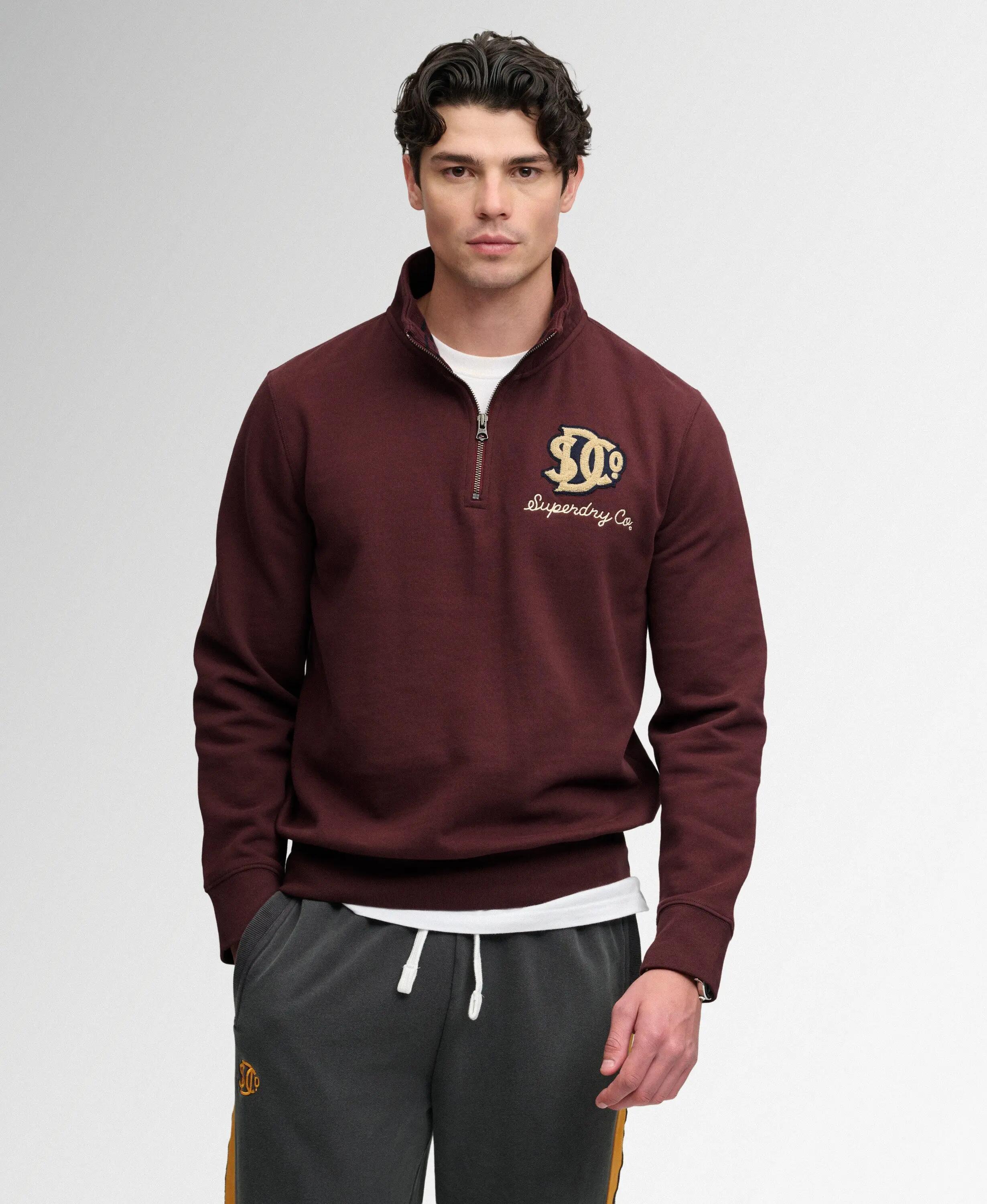 superdry Vintage Athletic Half Zip Sweatshirt — mezza zip in pile spazzolato 2/7