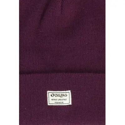 zigzag Rizzo Hat berretto bambini 100% acrilico viola scuro 3/4