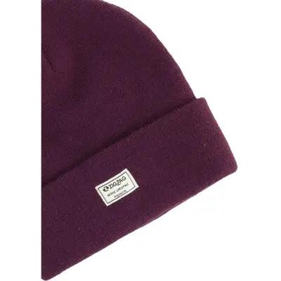 zigzag Rizzo Hat berretto bambini 100% acrilico viola scuro 2/4