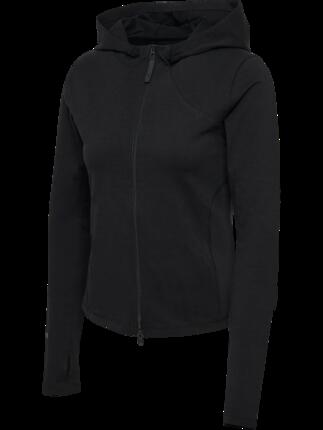 hummel hmlFOUNDATION ZIP HOODIE – sweat zippé femme, coupe près du corps
