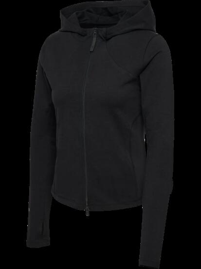 hummel hmlFOUNDATION ZIP HOODIE – sweat zippé femme, coupe près du corps
