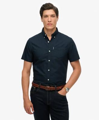 Superdry oxford korte mouwen overhemd van biologisch katoen