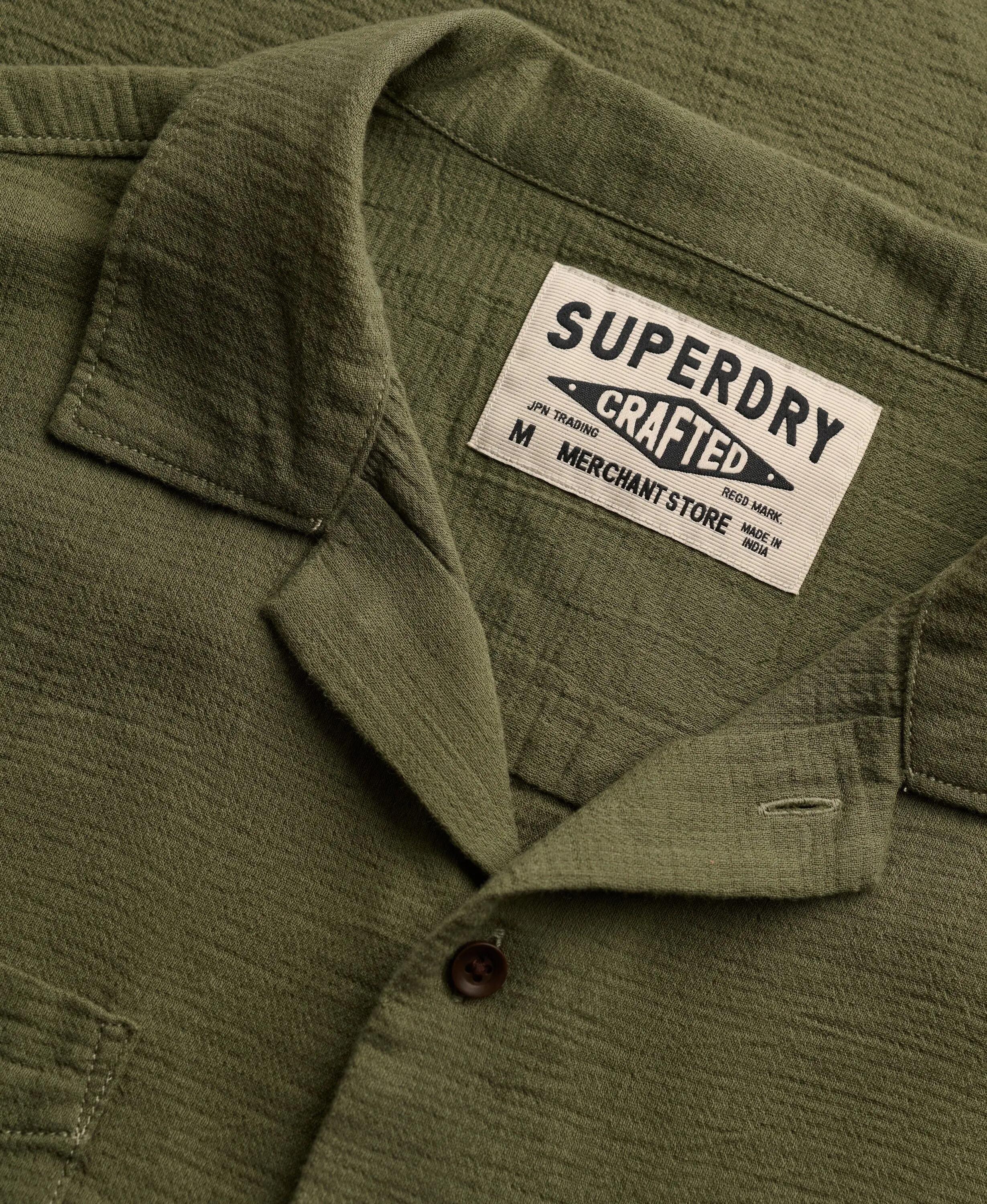 superdry Textuur korte mouwen overhemd – Loose Fit 7/7