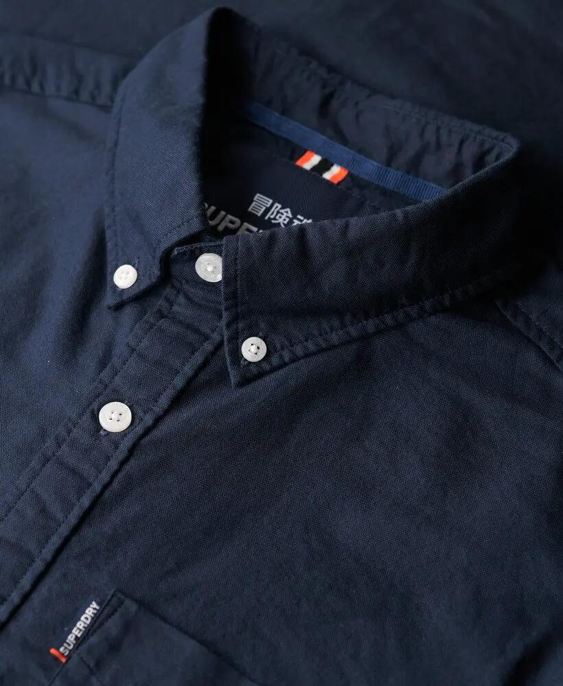 superdry Oxford korte mouw overhemd van biologisch katoen 5/6