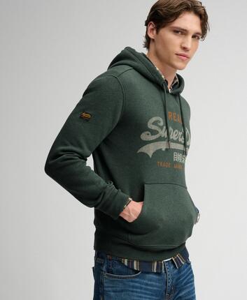 superdry Bluza z kapturem Vintage Logo Heritage Relaxed – relaxed – Deep Sea