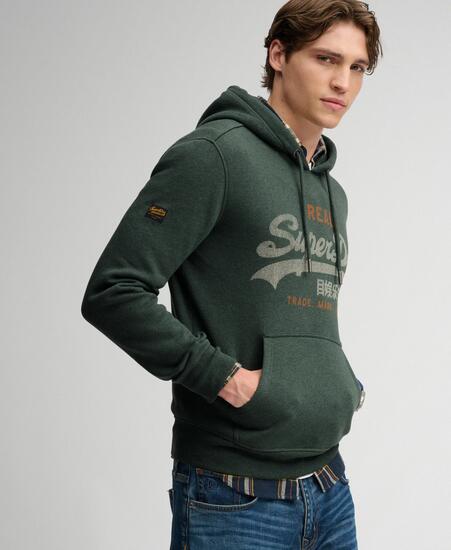 superdry Bluza z kapturem Vintage Logo Heritage Relaxed – relaxed – Deep Sea