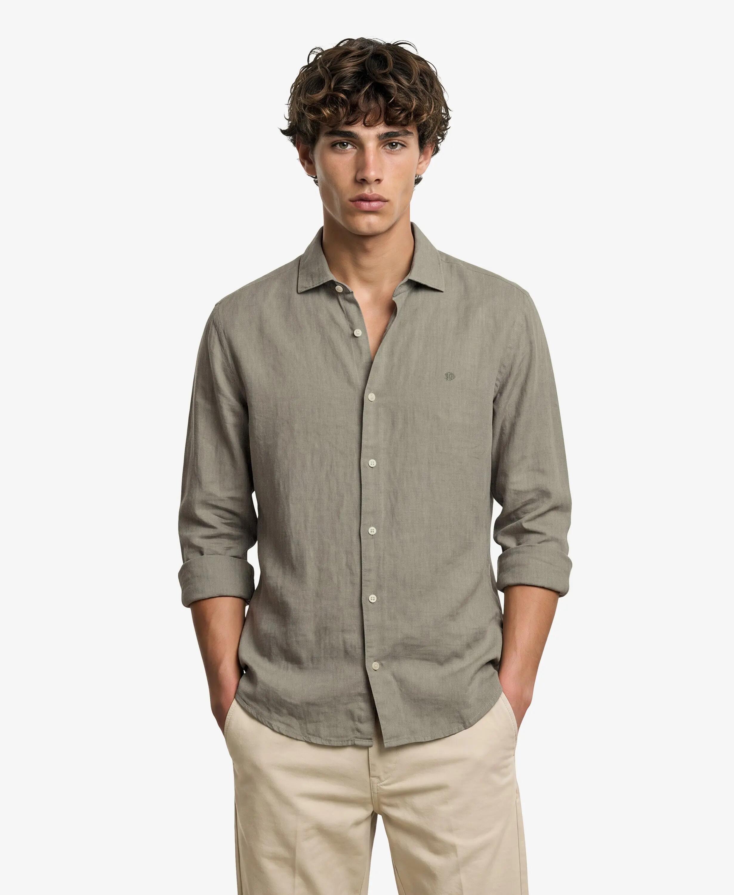 superdry Riviera Long Sleeve Linen Shirt – Leinenhemd Bay Green 2/4