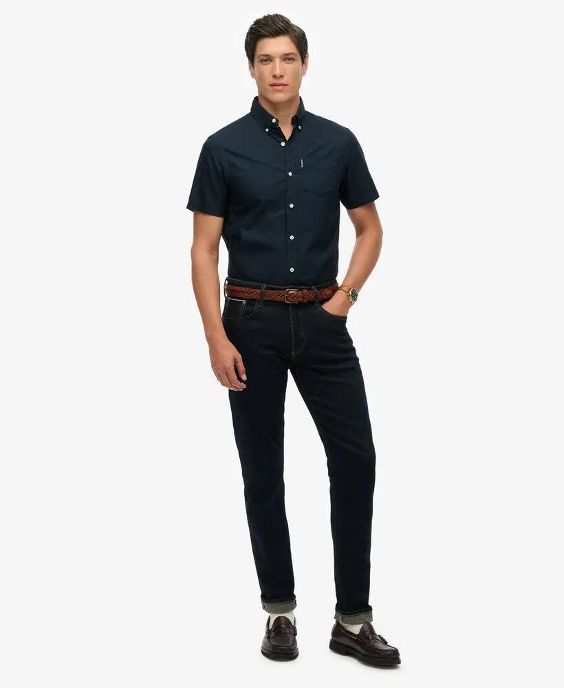 superdry Oxford korte mouw overhemd van biologisch katoen 2/6