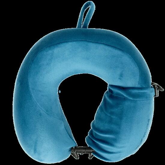 WINGS Coussin de voyage en mousse thermoplastique en forme de fer à cheval BLEU