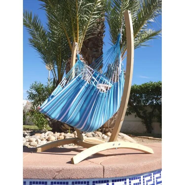Tropical Hamac - Chaise hamac Malaga XL avec pied en bois 3/5