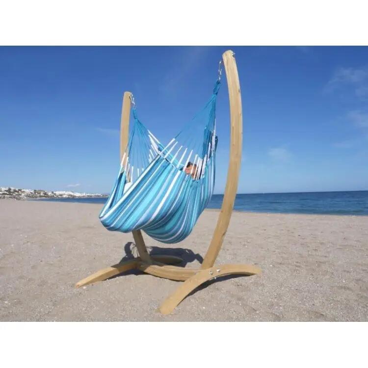 Tropical Hamac - Chaise hamac Malaga XL avec pied en bois 2/5