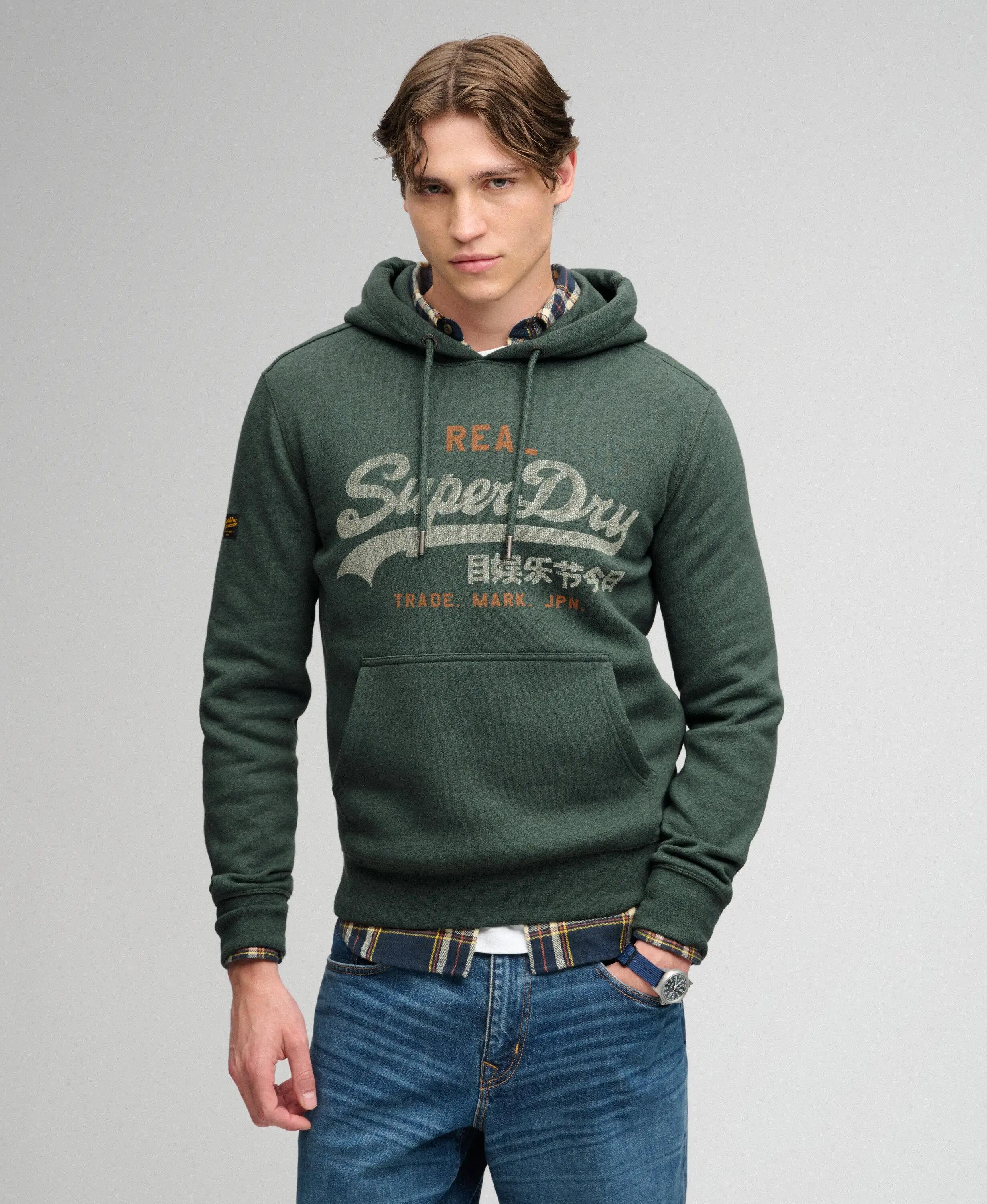 superdry Hoodie Vintage Logo Heritage Relaxed 2/7