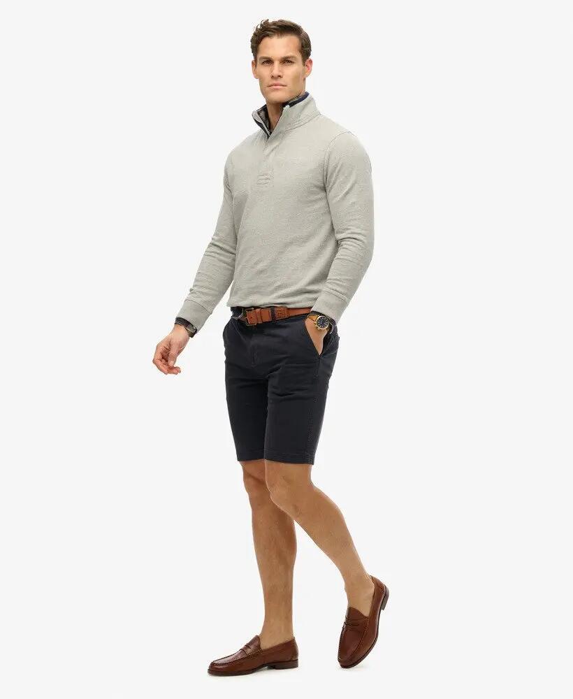 superdry International Chino Shorts slim fit em algodão stretch – ECLIPSE NAVY 4/7