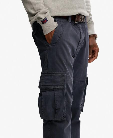 superdry Core Cargo Pants — czarne spodnie cargo z bawełnianym stretchem