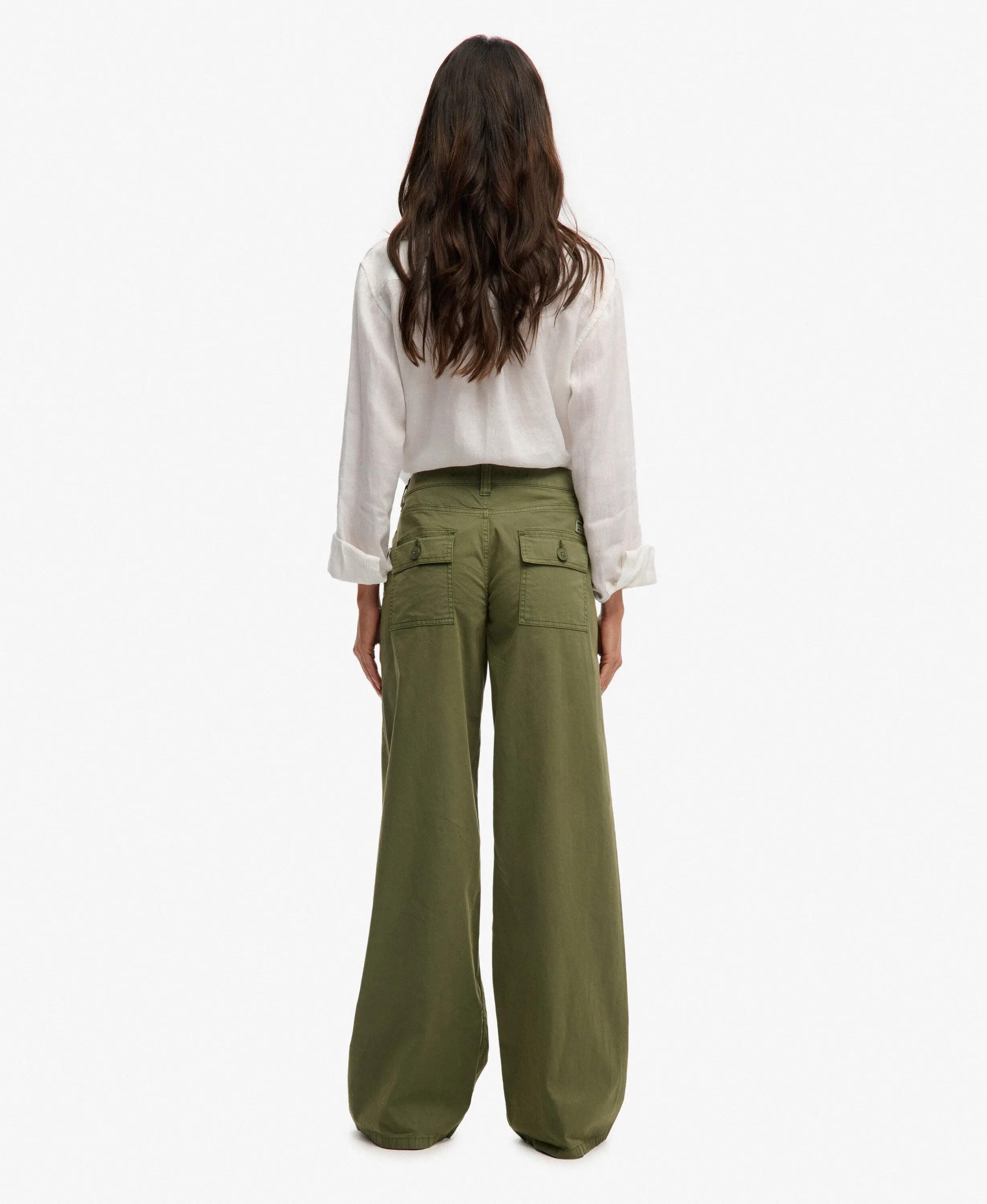 superdry Baggy Cargo Pants — corte recto, Olive Khaki 6/6