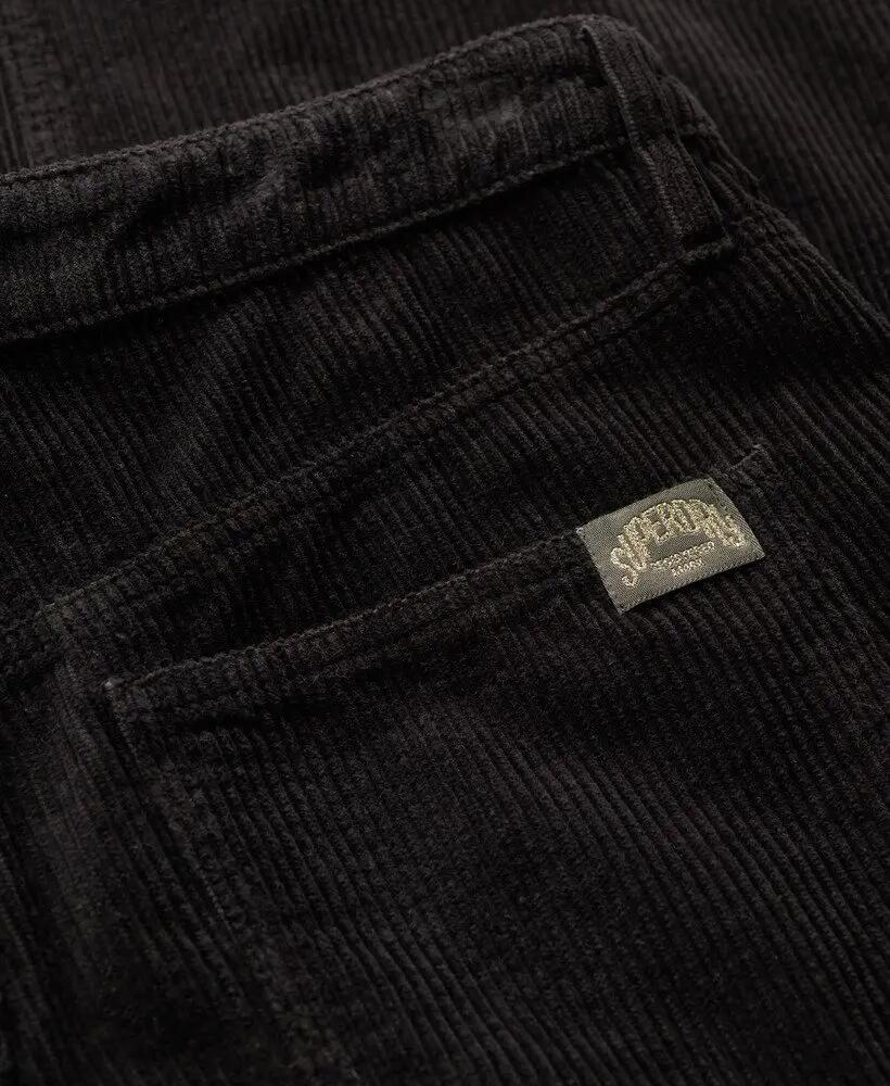 superdry Spodnie sztruksowe mid rise szeroka nogawka 4/5