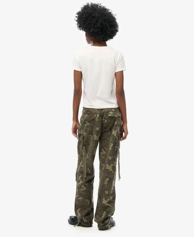 superdry Low Rise Para Cargo damskie spodnie bawełniane Outline Camo 3/6