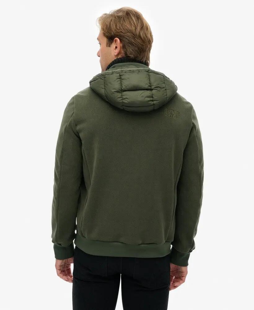 superdry Casaco Hooded Storm Fleece Hybrid corpo acolchoado mangas em fleece 6/7