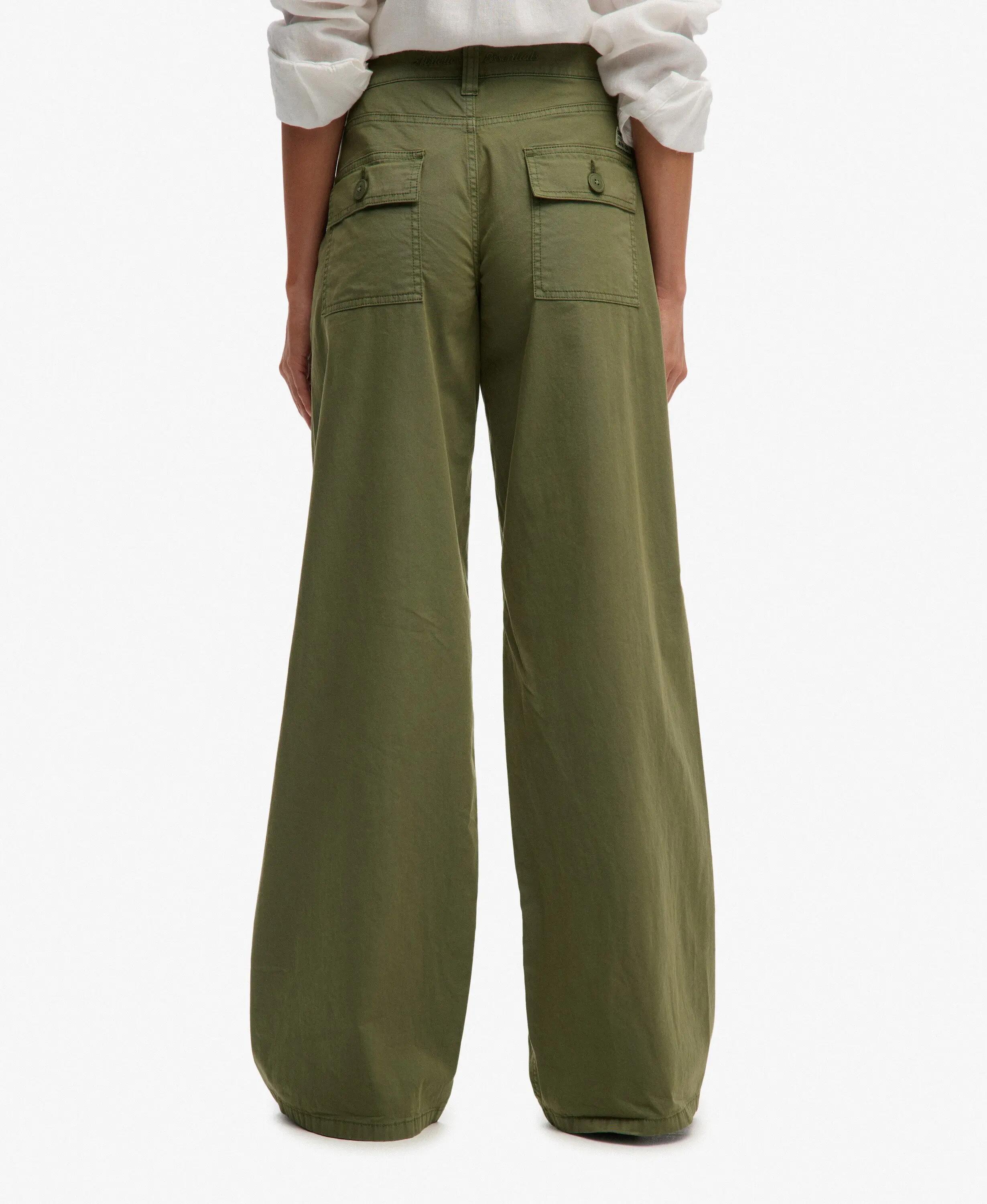 superdry Baggy Cargo Pants — corte recto, Olive Khaki 4/6