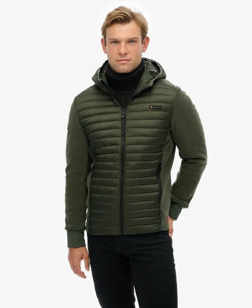 superdry Casaco Hooded Storm Fleece Hybrid corpo acolchoado mangas em fleece 5/7