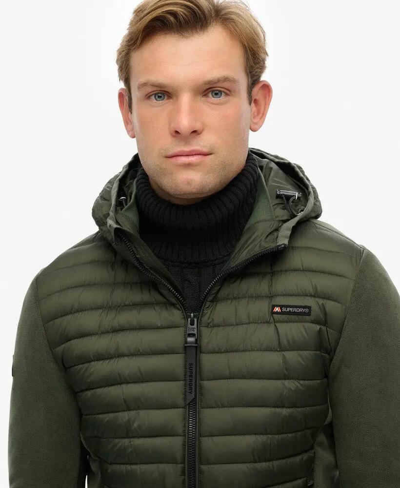superdry Casaco Hooded Storm Fleece Hybrid corpo acolchoado mangas em fleece 4/7