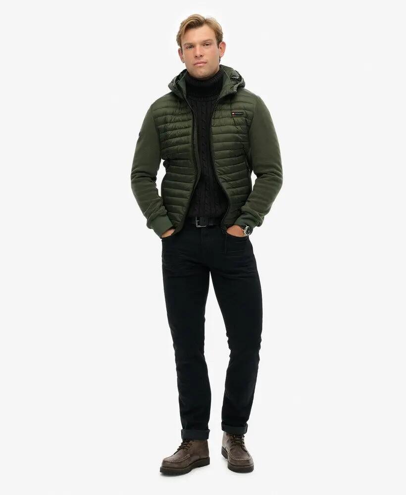 superdry Casaco Hooded Storm Fleece Hybrid corpo acolchoado mangas em fleece 3/7