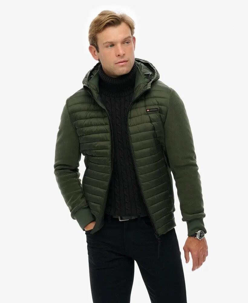 superdry Casaco Hooded Storm Fleece Hybrid corpo acolchoado mangas em fleece 2/7