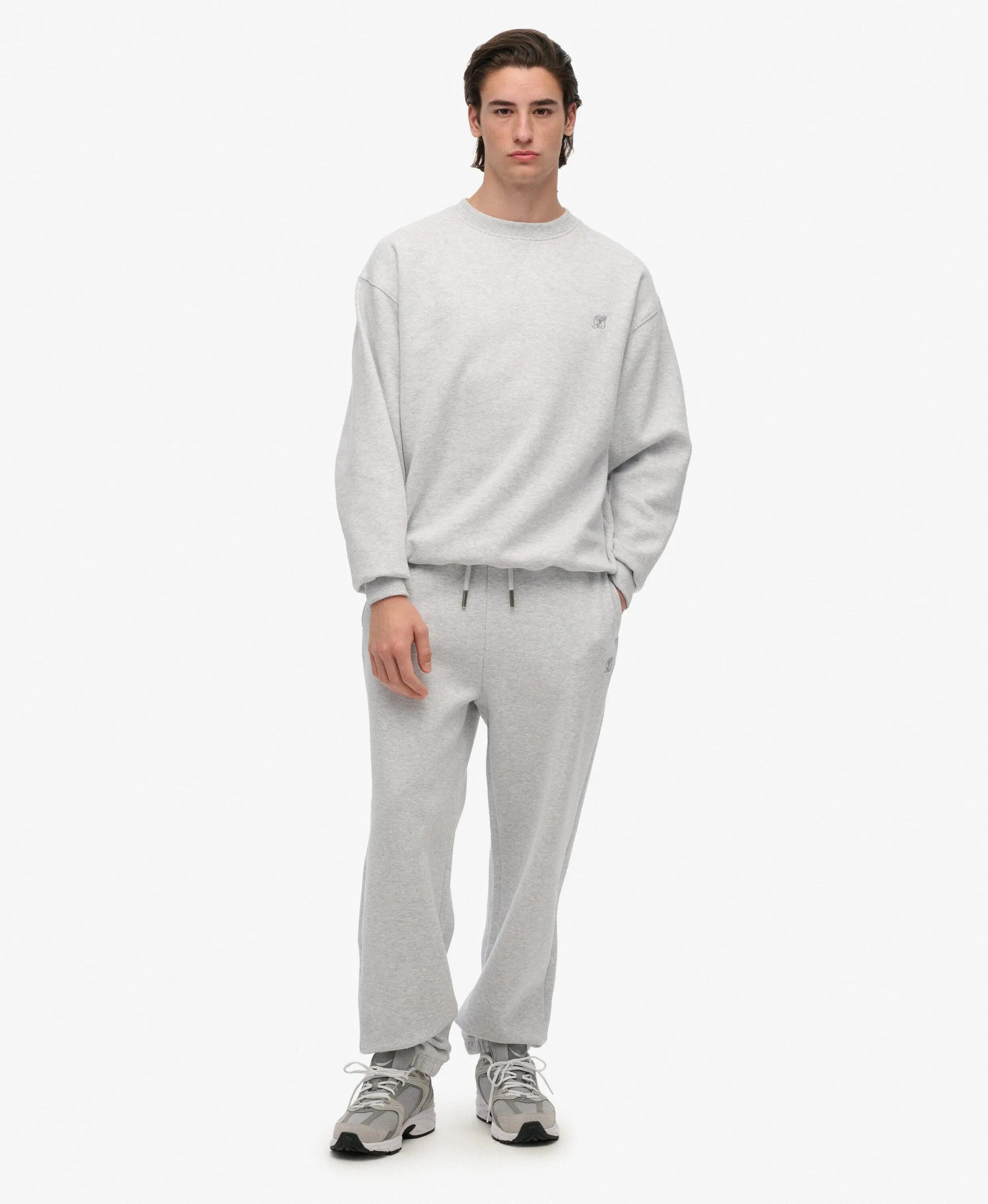 superdry Oversized Joggers — coupe large, Cadet Grey Marl 2/7