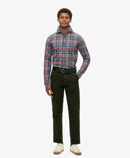 superdry Pantalon Five Pocket Work - Coupe droite, coton 100%