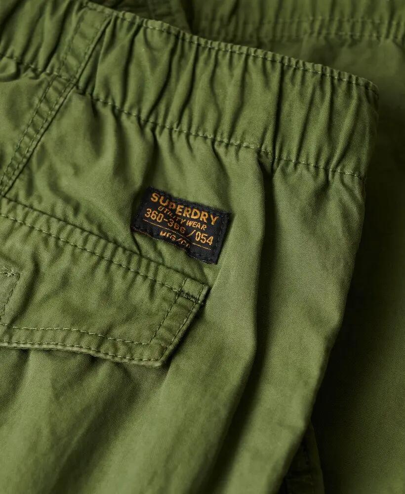 superdry Pantalon Baggy Parachute en coton Forest Olive 7/7