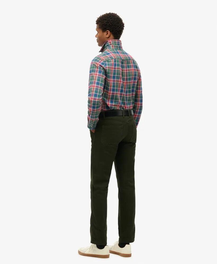 superdry Calças Five Pocket Work – corte straight, 100% algodão 5/7
