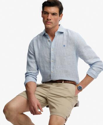 superdry Pantalón corto chino Premium Regular slim en algodón elástico