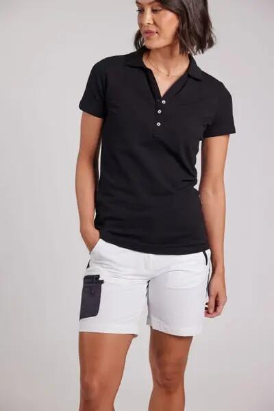 sebago Philippa Polo Pique - preto, tamanho L 4/5
