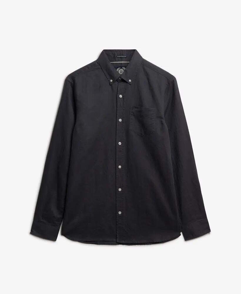 superdry Camisa manga comprida algodão-linho – Corte relaxed 6/6