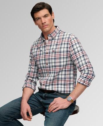 superdry Langarm-Hemd Lumberjack aus Baumwolle - Relaxed Fit - Frontier Check