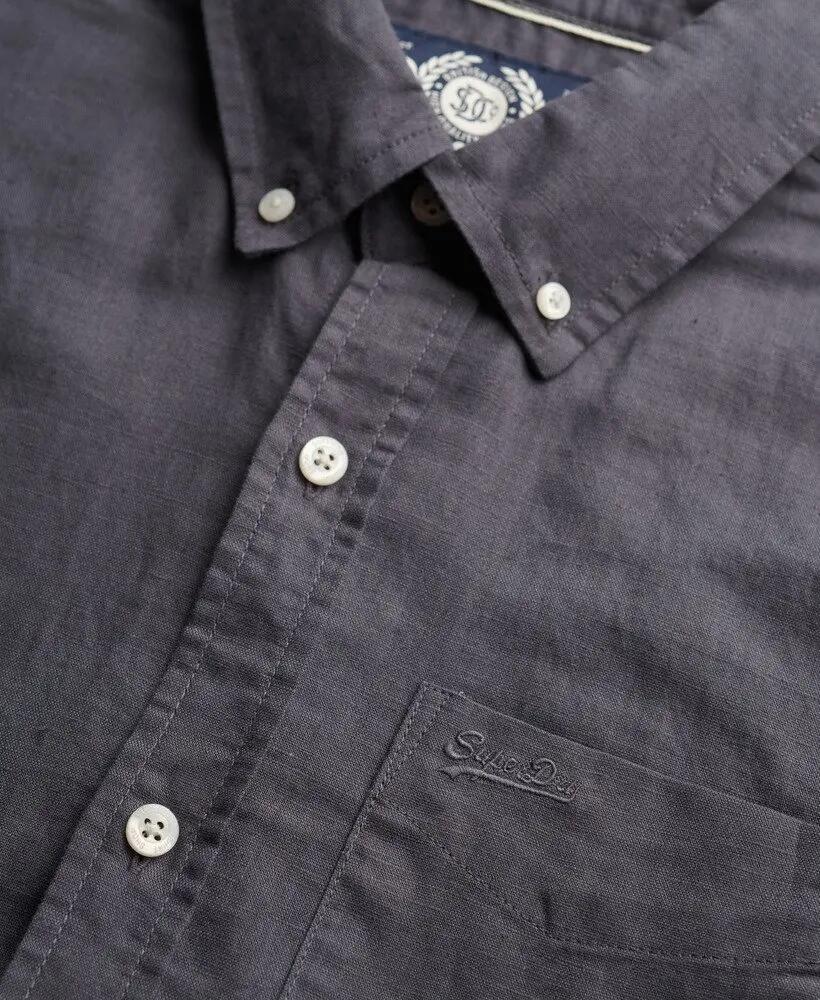 superdry Camisa manga comprida algodão-linho – Corte relaxed 5/6