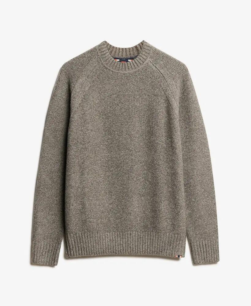superdry Chunky Raglan Pullover — Slim Fit, Walnut Brown 6/6